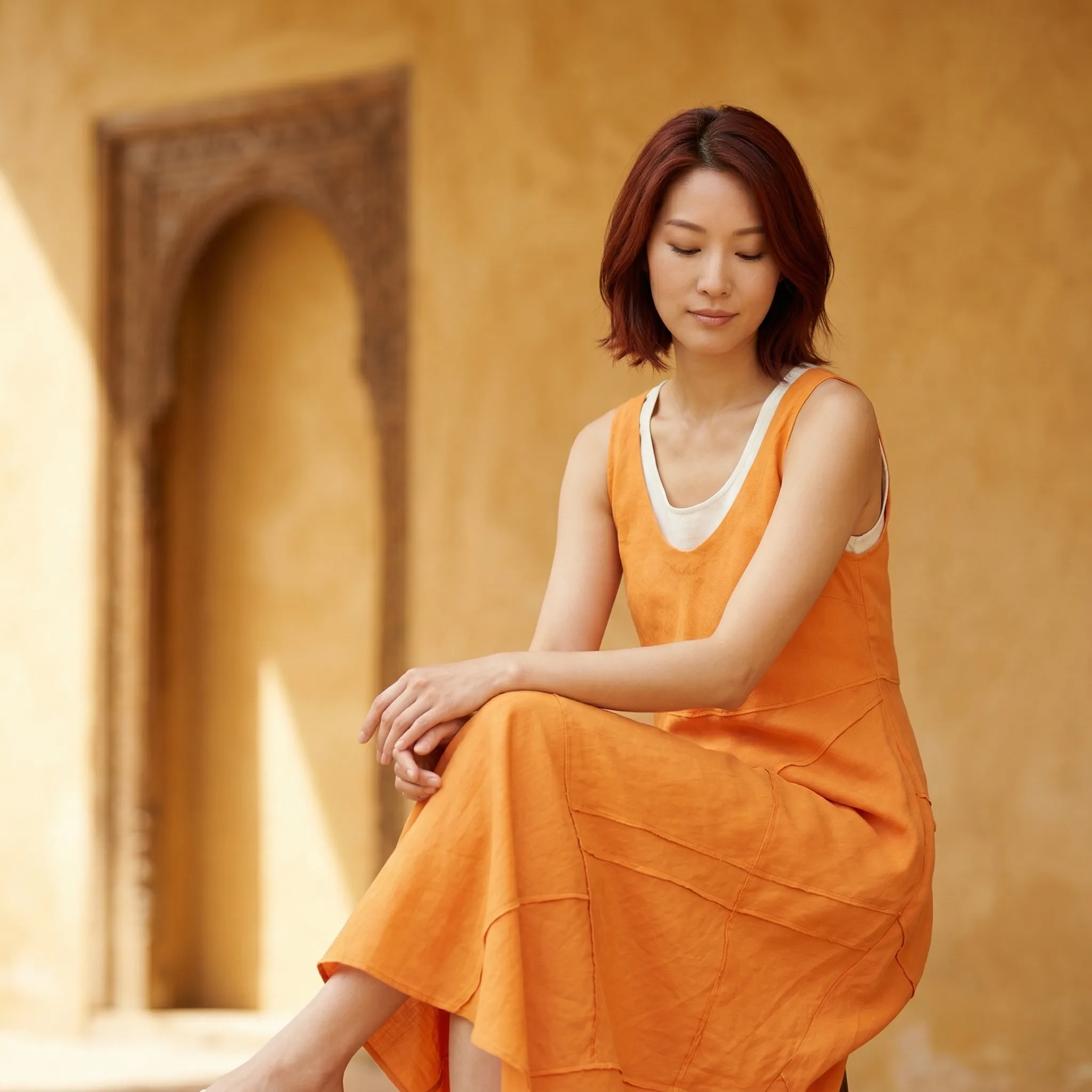 Paneled Maxi Dress — AI Etsy product photography — Lifestyle