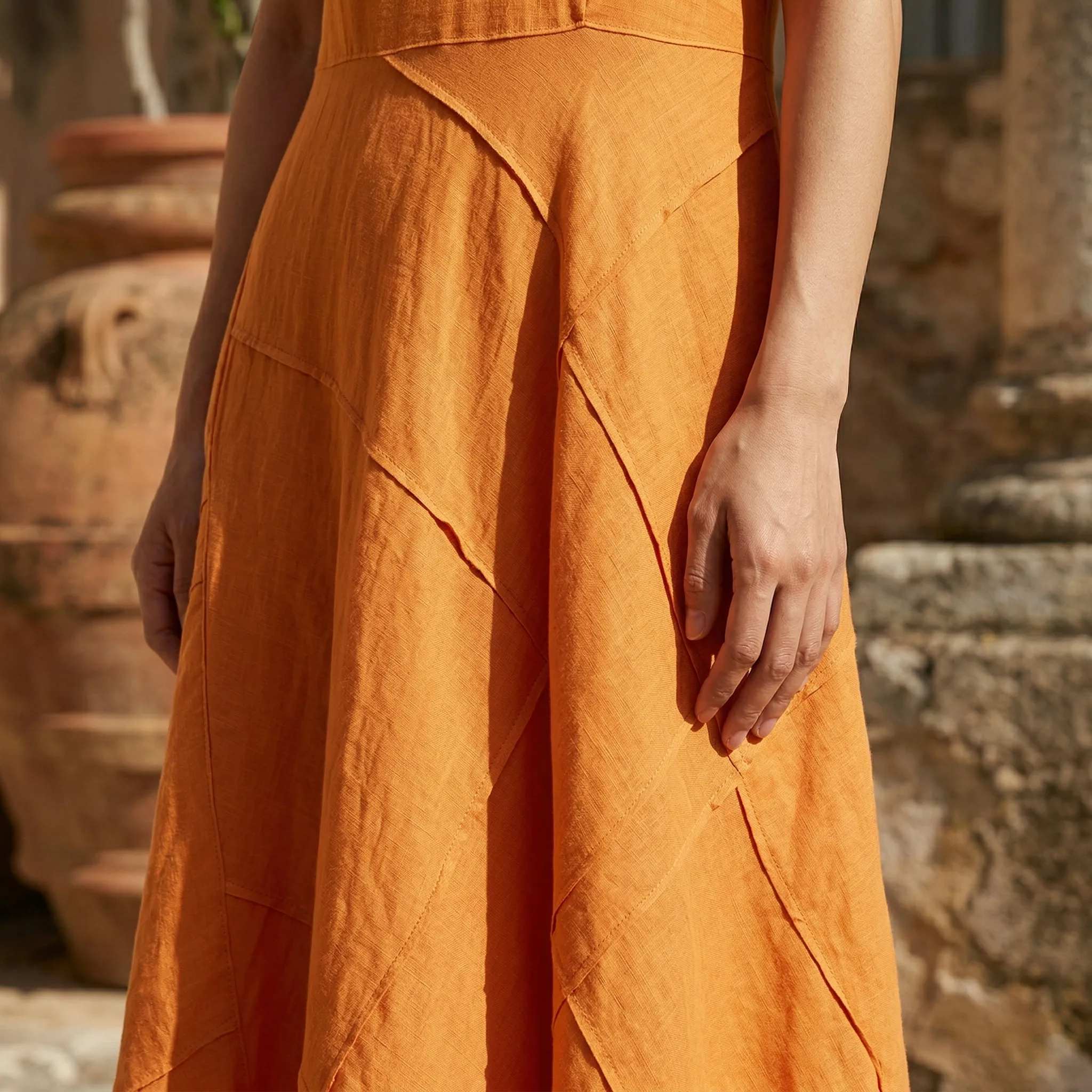 Paneled Maxi Dress — AI Etsy product photography — Close-Up
