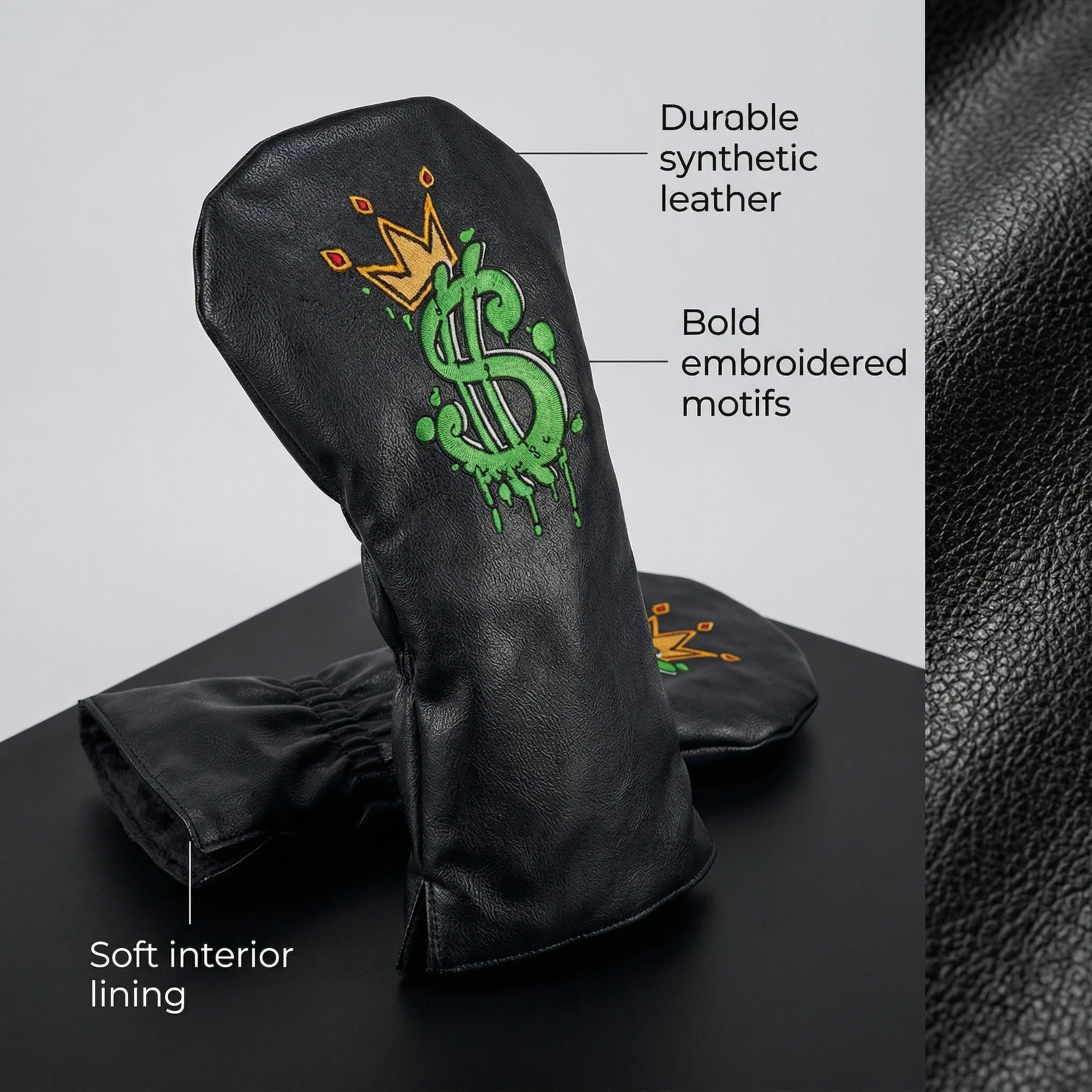 Cash is King Golf Club Headcover — AI Shopify product photography — Scale