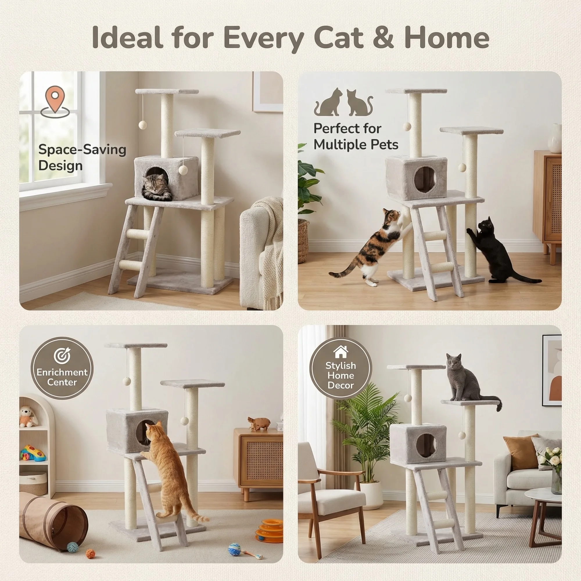 After: Cat Tree — Amazon product image generator output — Infographic