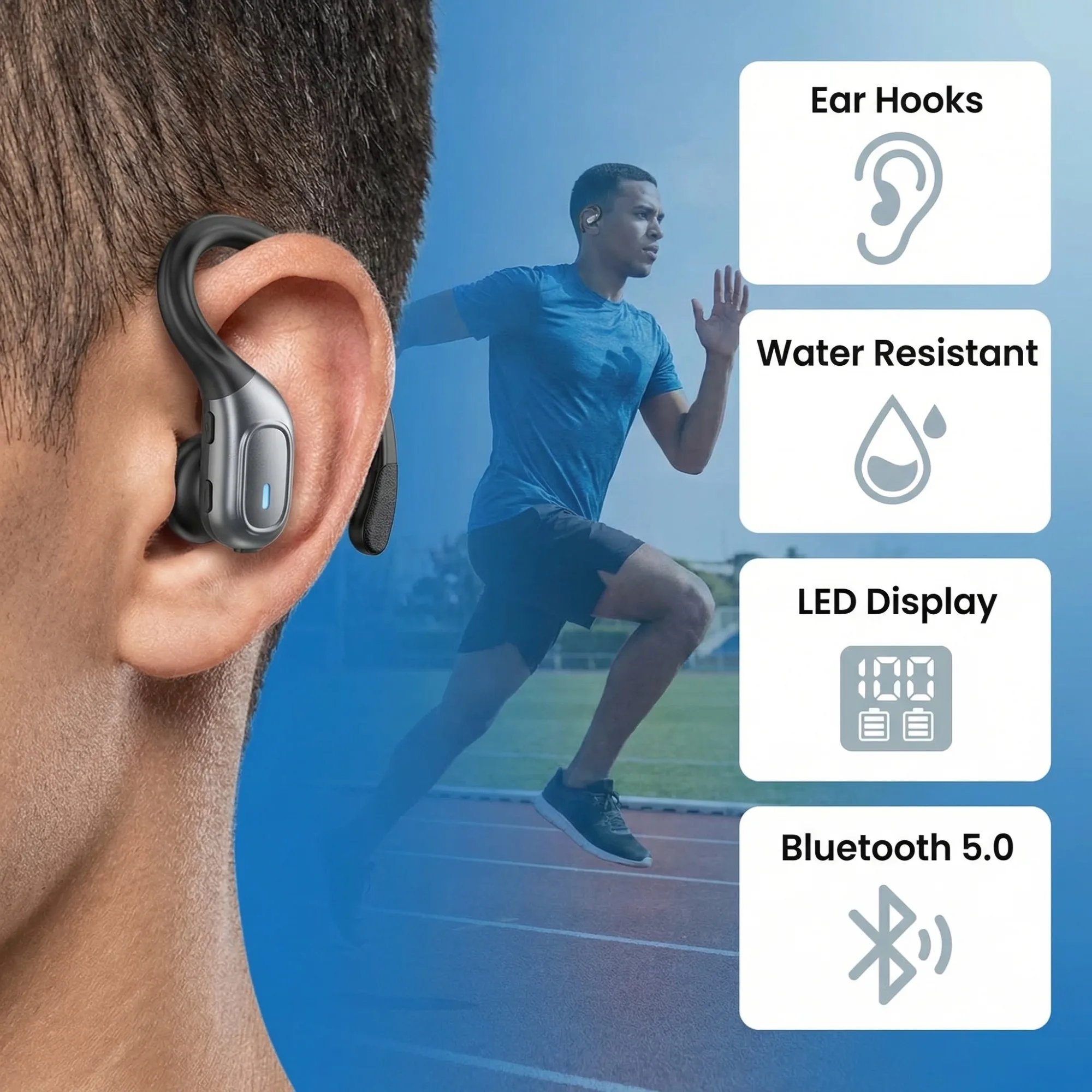 After: Wireless Earbuds — Amazon product image generator output — Infographic