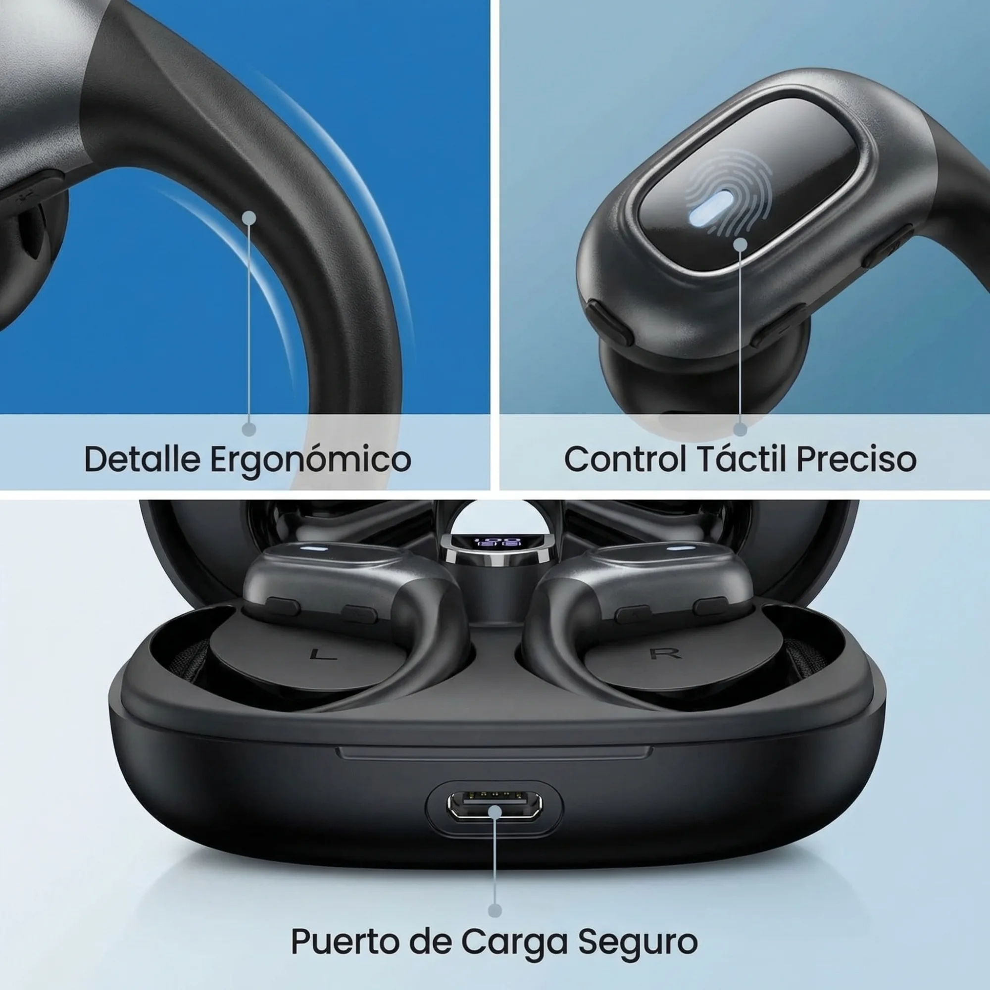 After: Wireless Earbuds — Amazon product image generator output — Close-Up