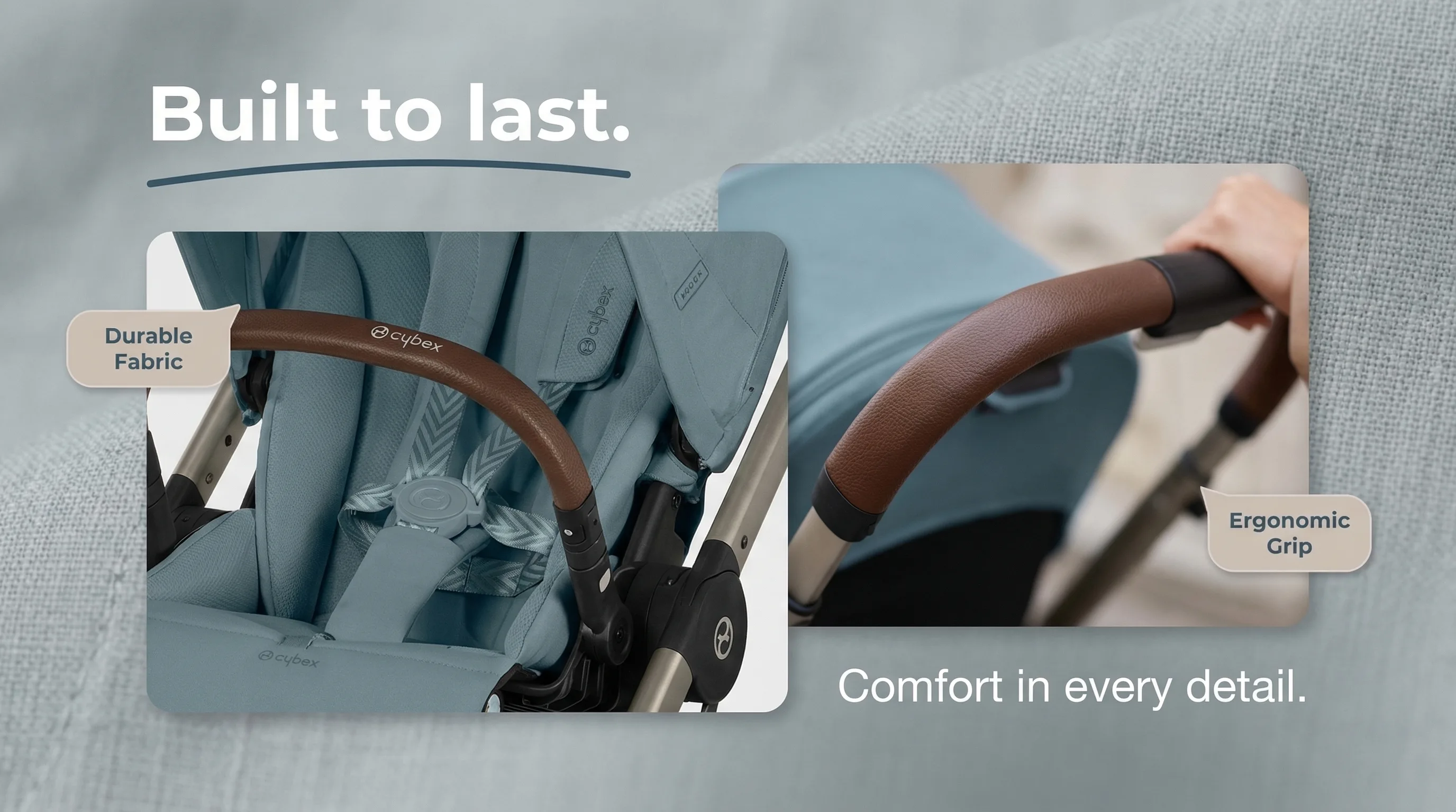 Stroller — AI Amazon A+ content — Materials