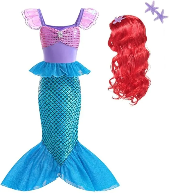 Girls' Mermaid Princess Costume — original product photo