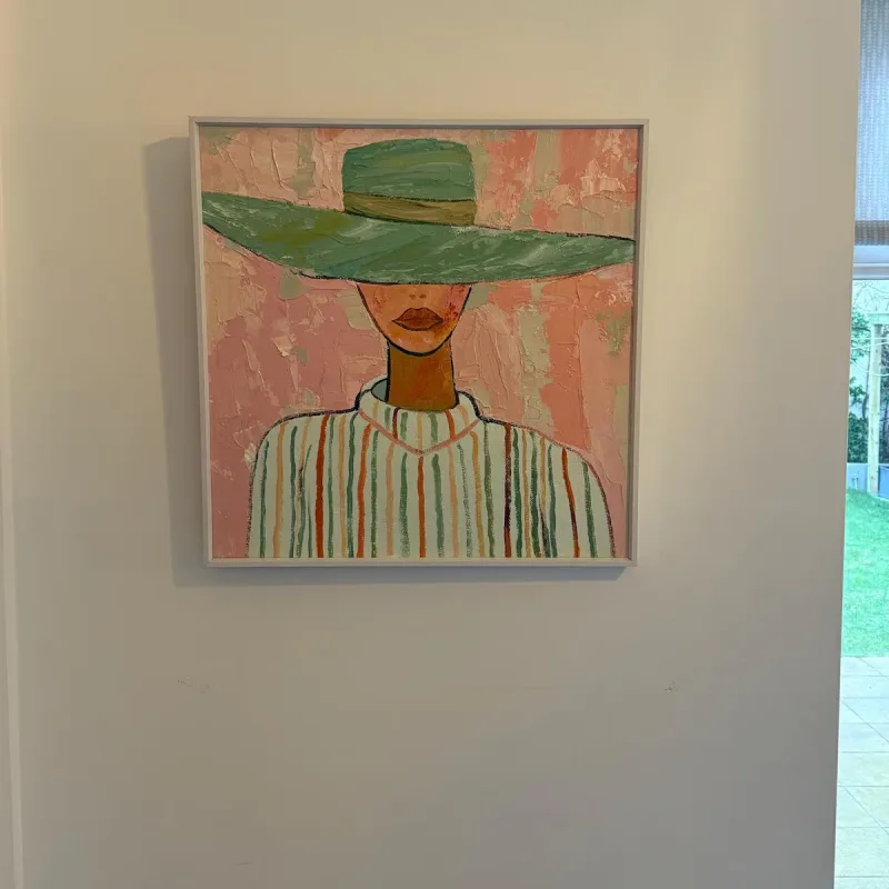 Framed Abstract Portrait Painting — original product photo